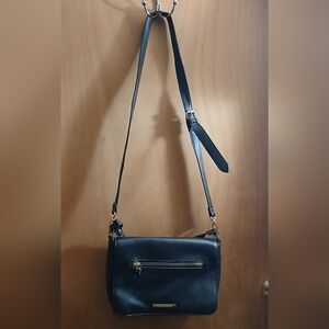 Steve Madden Black Crossbody Bag with Gold Accents